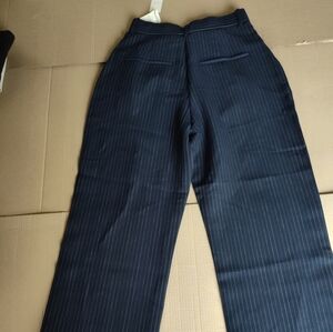 Womens's Navy Pinstripe Pants